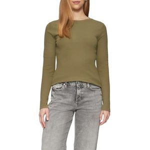 T-shirt - Slim-fit - Lange Mouwen - Ajourmotief