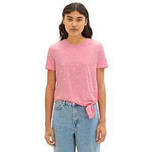 Tom Tailor Denim dames 1037245 T-Shirt, 31707 - roze vlinderprint, M