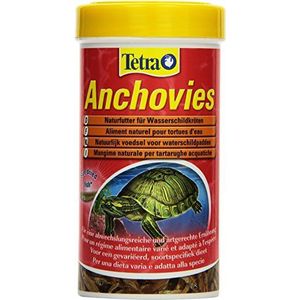 Tetra Anchovies - voer voor waterschildpadden van 100% kleine, gedroogde vissen, 250 ml blik