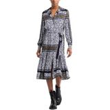 Replay - W9759.000.73788 - Shirtjurk - Viscose - Midi met Ruches