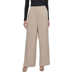 DKNY, Dames Pull On Wide Leg Twill Pant, Chino Khaki, XXS, Chino kaki, XXS