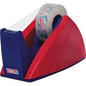 tesafilm® Tischabroller Easy Cut® rood/blauw, leer