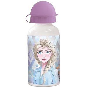 p:os 23898088 - Frozen The Ice Queen 2 - Aluminium drinkfles voor kinderen, waterfles met deksel en ca. 400 ml, lekvrij, ideaal voor school, sport en vrije tijd