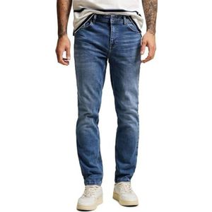 Street One MEN Heren Denim Style Player, Regular Fit, Slim Leg, Blue Jeans Broek, Indigo Blue Wash, 38W x 32L