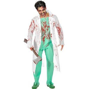 Zombie Surgeon"" (lab coat met shirt en wond, broek, bloedige handschoenen) - (M/L)
