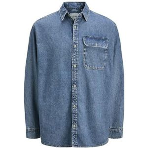 Jack & Jones JJIWILSON JJSHIRT MF 351 STYD LN, Denim Blauw, M