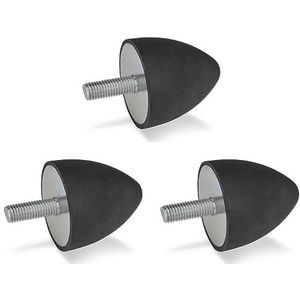 Ganter Normelemente GN 353-35-40-M8-S-55 Aanslagbuffer met schroef, zwart, schroefdraad d2: M8