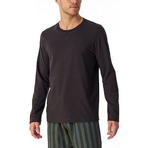 Schiesser Heren slaapshirt lange mouwen V-hals-mix + Relax pyjama-bovendeel, antraciet, 50, antraciet, 50