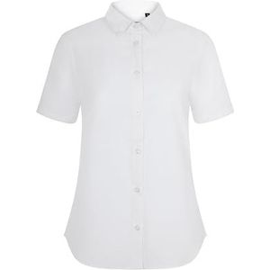 VELILLA 405025S Oxford overhemd voor dames, elastisch, korte mouwen, wit, maat XL, Wit, XL