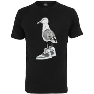 Mister Tee Heren T-shirt Seagull Sneakers Tee, T-shirt met opdruk, T-shirt met print, streetwear, zwart, 5XL