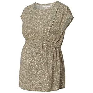 ESPRIT Maternity Dames Blouse Nursing Short Sleeve Allover Print Blouse, Real Olive-307, 42