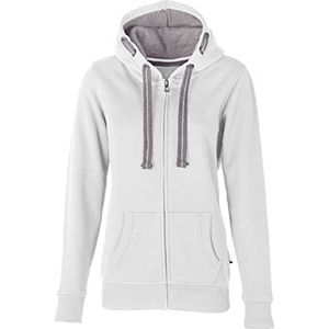 HRM Dames Jas met Capuchon, Offwhite, Maat S I Premium Hoodie voor Vrouwen met Contrasterende Voering I Basic Hoodie met Rits I Dameshoodie met Rits I Hoge Kwaliteit & Duurzame Dameskleding