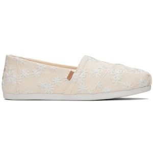 TOMS Alpargata Cloudbound instappers voor dames, Natuurlijke geborduurde bloemen, 38 EU