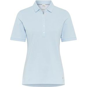 BRAX - Style.cleo - T-shirt - Blauw - Effen Pima Pique Kwaliteit