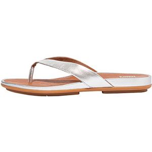 Fitflop Gracie platte sandaal voor dames, Zilver03, 3 UK Narrow