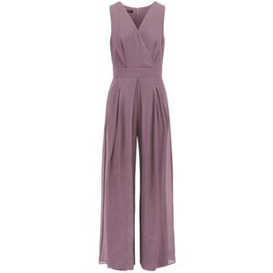 APART Overall in materiaalmix van een licht gestructureerd product en chiffon, mauve, 44