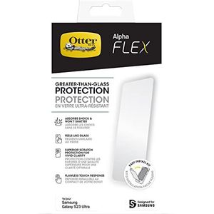 OtterBox Alpha Flex-screenprotector voor Samsung Galaxy S23 Ultra, ultrasterke bescherming tegen scheuren en schilfers, breukvast, antimicrobiële bescherming