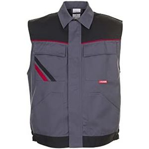 Planam Highline 2362 Vest voor heren, leisteen, zwart, rood, maat XXXL