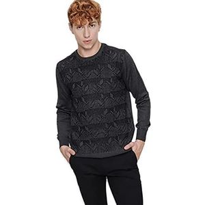 Bonamaison Men's TRMRVN100187 Pullover Sweater, Antraciet, XL