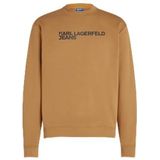 Karl Lagerfeld Jeans, Heren, Essential Logo Sweat, Regular Fit, Bruin, XS