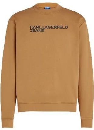 Karl Lagerfeld Jeans, Heren, Essential Logo Sweat, Regular Fit, Bruin, XS