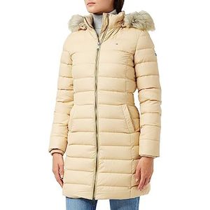 Tommy Jeans Essentiële donsjas met capuchon voor dames, trenchcoat, L, Trench, L