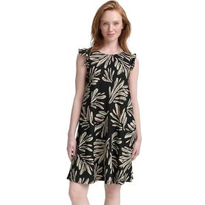 Jerseyjurken - Bloemenprint - Ronde Hals - Mouwloos - Normale Pasvorm