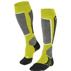 FALKE Dames Skisokken SK2 Intermediate W Kh wol functioneel materiaal warm dik 1 paar, Geel Limelight 1086, 37-38