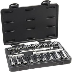 GearWrench 80559 3/8"" Drive 6 en 12 Pt. Mechanica Tool Set, Standaard & Diep, Metrisch, 24 st.