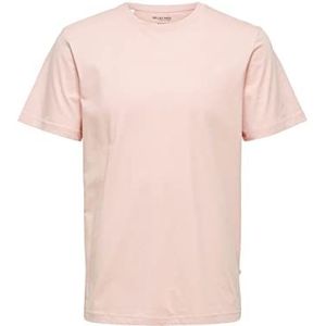 SELECTED HOMME Heren Slhnorman Ss O-Neck Tee W Noos T-shirt, Zilverroze, XXL