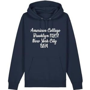 AMERICAN COLLEGE USA Slip-on sweatshirt voor heren, marineblauw, maat XXL, ontspannen, Blauw, XXL