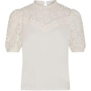 Morgan T-shirt met korte mouwen geborduurd, Wit, L