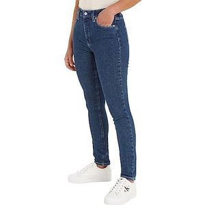 Calvin Klein Jeans Skinny broek met hoge taille voor dames, Blauw, 33W / 32L
