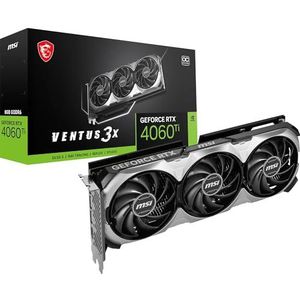 MSI GeForce RTX 4060 Ti 8G VENTUS 3X E1 OC grafische kaart - RTX 4060 Ti GPU, 8 GB GDDR6 (18 Gbps/128-bit), PCIe 4.0-3 x TORX Fan 4.0 - HDMI 2.1a, DisplayPort 1.4a