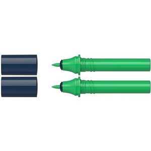 Schneider 040 Paint-It Twinmarker cartridges (Round Tip - rond, kleurintensieve inkt op waterbasis, voor gebruik op papier, 95% gerecyclede kunststof) black forest green 053