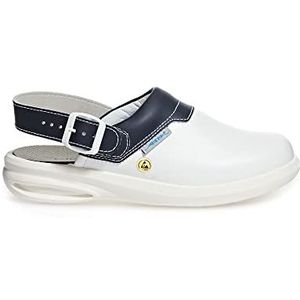 ABEBA 37622 EASY ESD verstopping, OB, A, E, FO, SRC, wit/blauw, maat 40