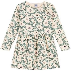 Petit Bateau Jurk met lange mouwen voor meisjes, Wit Avalanche/Multico, 5 jaar