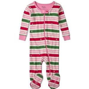 Hatley Vakantie Lichten Snoepstrepen en Dennen Familie Pyjama Set, Snoep Strepen - Baby Footie, 3-6 maanden