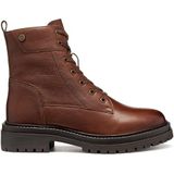 Geox - Iridea - Veterboots - Zwart - 100% Leer Koeienleer Volnerf