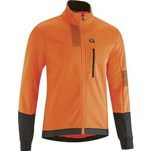 Gonso Valaff, heren fietsjas, waterafstotende softshelljas, winddicht, G-Shell voor optimale warmte-isolatie, nauwsluitende pasvorm, PFC-vrij, oranje, maat 5XL