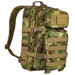 Mil-Tec 14002608, US Assault Pack/rugzak ca. 20 liter, militair/outdoor/school, vlek-camouflage, Eén maat, Casual