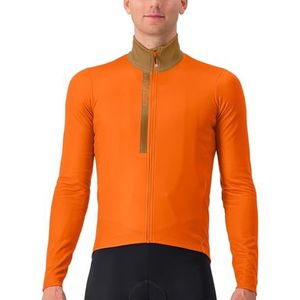 CASTELLI Ingang TH Jersey, fietsshirt voor dames en heren, ademend en licht, perfect voor zomerfietstochten, Rood Orange/Urban Gray, 3XL