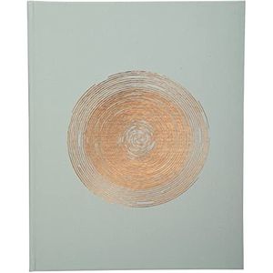 EXACOMPTA - Ref. 47982E - 1 gastenboek klassiek Ellipse - formaat verticaal 27 x 22 cm - van kunstleer met roségouden markering - goudschijf - 100 witte pagina's - kleur: groen
