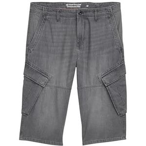 TOM TAILOR Bermuda jeans shorts voor heren, 10219 - Used Mid Stone Grey Denim, 30