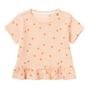 Noppies Baby T-shirt voor meisjes, Nampa, korte mouw, all-over T-shirt voor baby's, abrikoos - N030, 50 cm