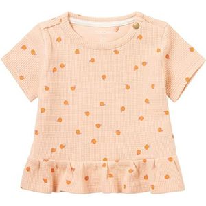 Noppies Baby T-shirt voor meisjes, Nampa, korte mouw, all-over T-shirt voor baby's, abrikoos - N030, 68 cm