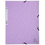 Exacompta - Ref. 55535E - 1 elastische map - tas met 3 kleppen - van glanzend karton 400 g/m² - afmetingen 24 x 32 cm voor documenten in A4-formaat - kleur: lila