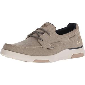 Skechers Heren 65896 Oxford schoen, 4, Taupe, 45 EU