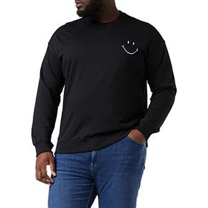 United Colors of Benetton Sweatshirt met capuchon voor heren, Zwart 100, XS