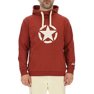 Jeep O102717-R760 J Hoodie Star Print Groot J23S Heren Red Ochre/Almond XL
